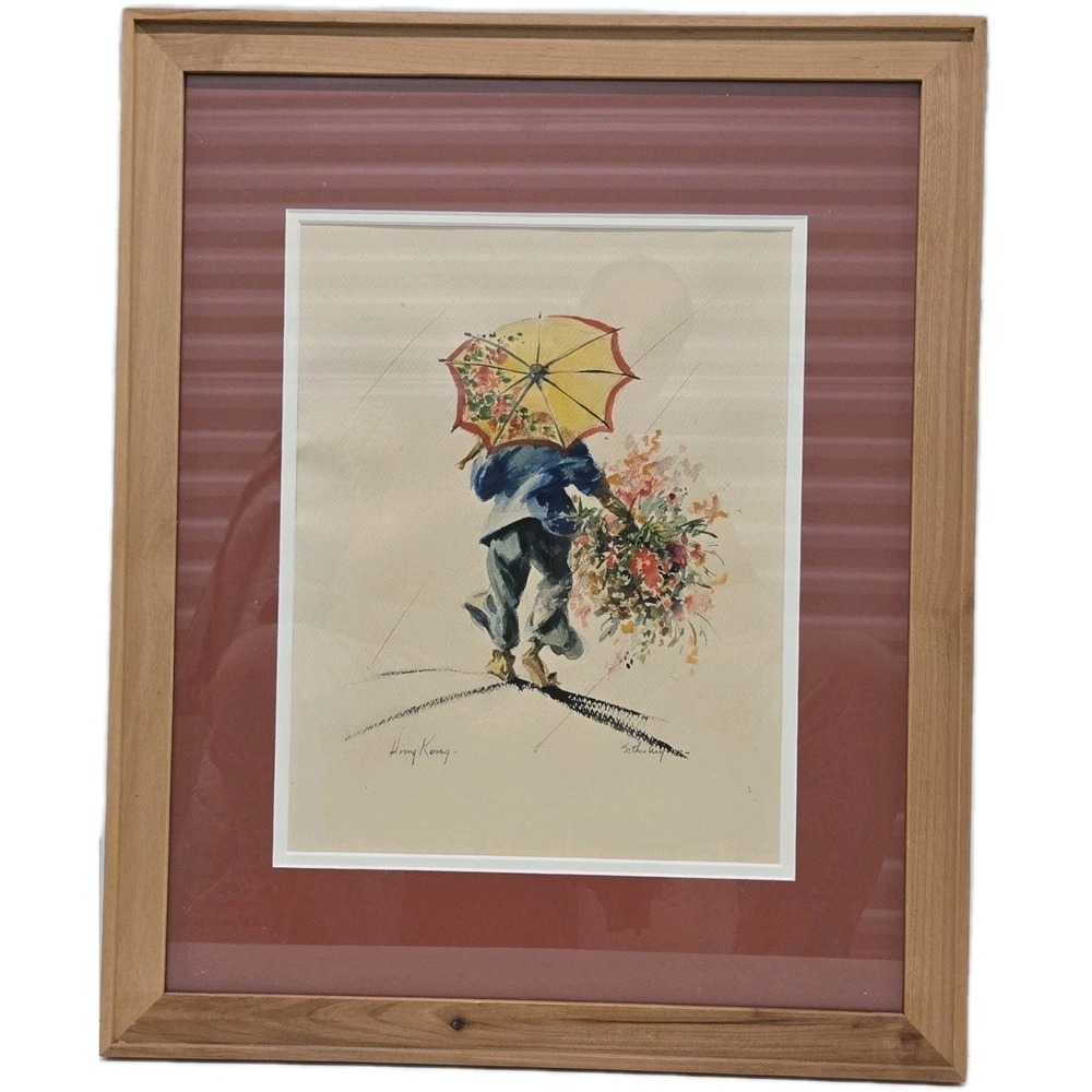 Original Framed Watercolor Painting "Hong Kong "‎ by Esther Wynn